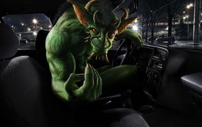 Монстр в автомобиле