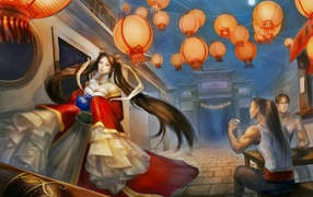 Лунная принцесса идет по улице