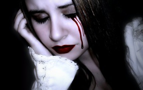 Tears girl vampire