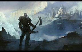 Викинг перед крепостью