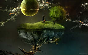 Люди на летающем острове