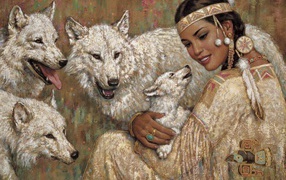 Девушка и волки