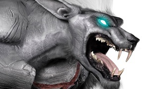 	   Werewolf with big teeth