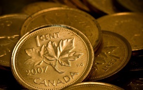 Один канадский цент