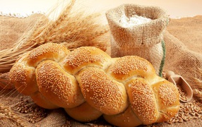 	   Bread with sesame seeds