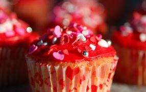 Десерт с сердечками