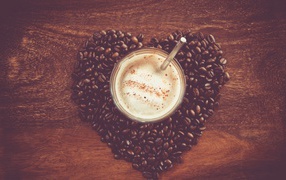 The heart of the coffee beans
