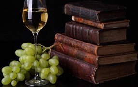 Wine and books