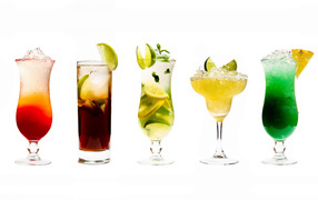 	   Five varieties of cocktail