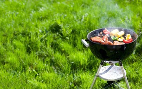 	 BBQ grill outdoors