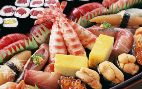 Японская еда морепродукты
