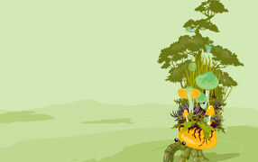 Растительность на крабе