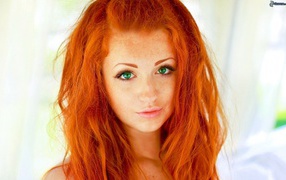 Red-haired girl with freckles