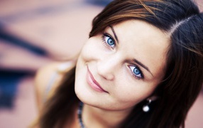 Portrait of a girl with blue eyes