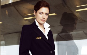 Стюардесса в униформе