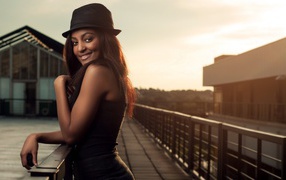 	 Black girl on the bridge