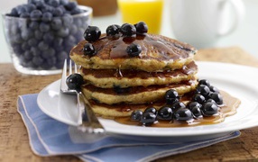 Blueberry pancakes on Shrove Tuesday