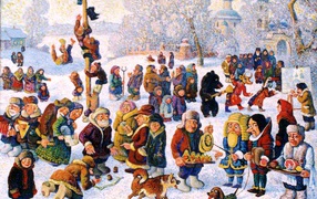 Прощание с зимой на Масленицу