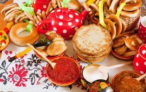 Застолье на Масленицу