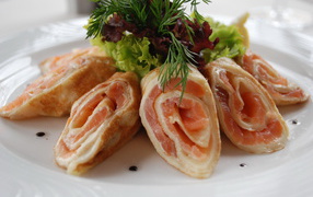 Блинные роллы на Масленицу