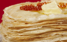 Блины с икрой на Масленицу