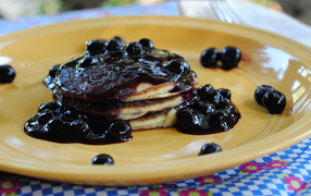 Pancakes with jam on Shrove Tuesday