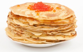 Stack of pancakes on Shrove Tuesday