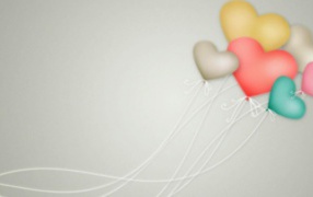 Воздушные сердца на День Святого Валентина 14 февраля