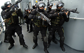 Marine commandos on board
