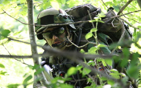 Солдаты в лесу