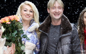 Евгений Плющенко с женой