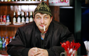 Marat Basharov with a cigarette