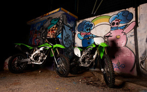 Красивый мотоцикл Kawasaki KX 450 F