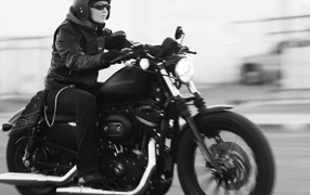 Быстрый мотоцикл Harley-Davidson XL 883N Sportster Iron