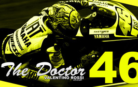 Motorcycle racer Valentino Rossi at Yamaha