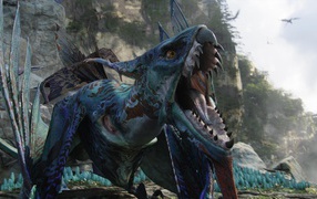 Голубой ящер из Аватар