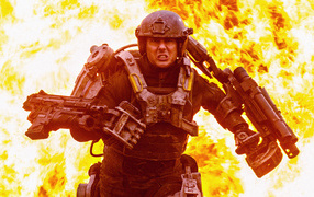 Момент из фильма Грань будущего 2014