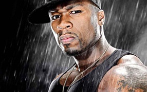 50 Cent in the rain