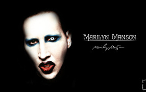 Автограф певца Marilyn Manson