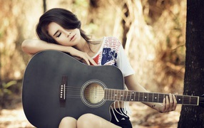 Девушка уснула