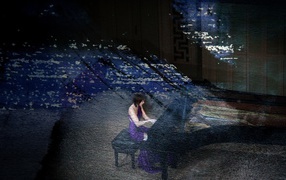 Образ девушки и рояль