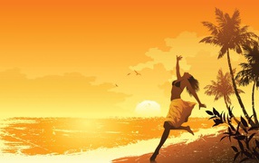 Зажигательный танец на пляже