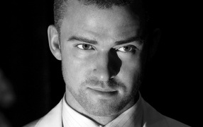 Justin Timberlake black and white photoshoot