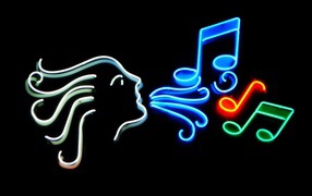 Подсветка в виде нот