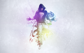 Молодой парень танцует