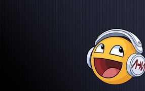 Смайлик в наушниках