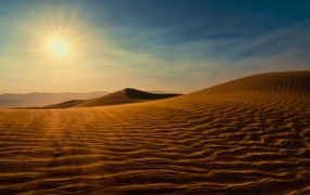 Death valley sunset dunes