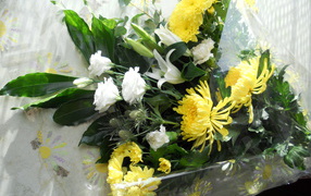 Beautiful bouquet of flowers chrysanthemum