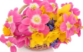 Маленькая корзина цветов