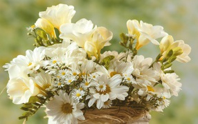 	   Decorative bouquet of white flowers